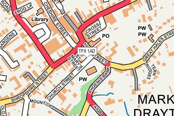 TF9 1AD map - OS OpenMap – Local (Ordnance Survey)