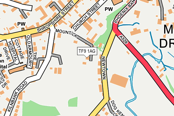 TF9 1AG map - OS OpenMap – Local (Ordnance Survey)