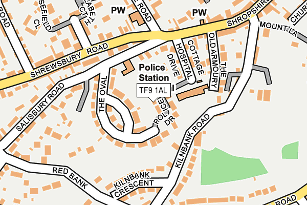 TF9 1AL map - OS OpenMap – Local (Ordnance Survey)