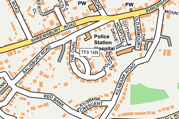 TF9 1AN map - OS OpenMap – Local (Ordnance Survey)