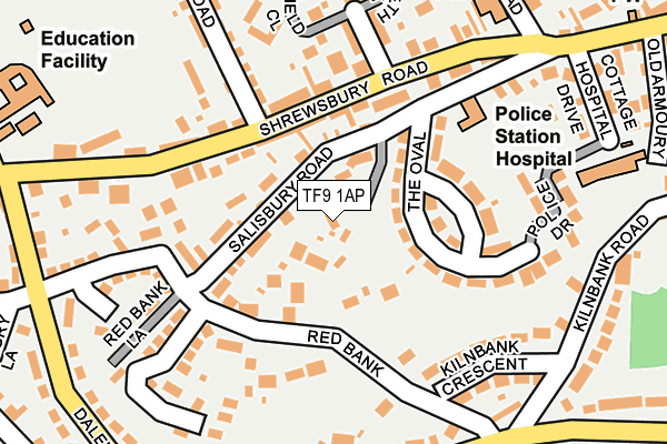 TF9 1AP map - OS OpenMap – Local (Ordnance Survey)