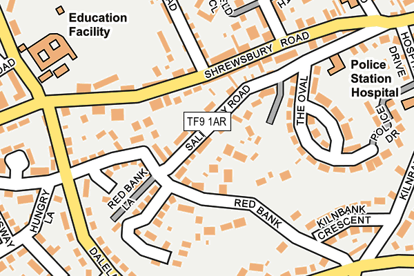 TF9 1AR map - OS OpenMap – Local (Ordnance Survey)