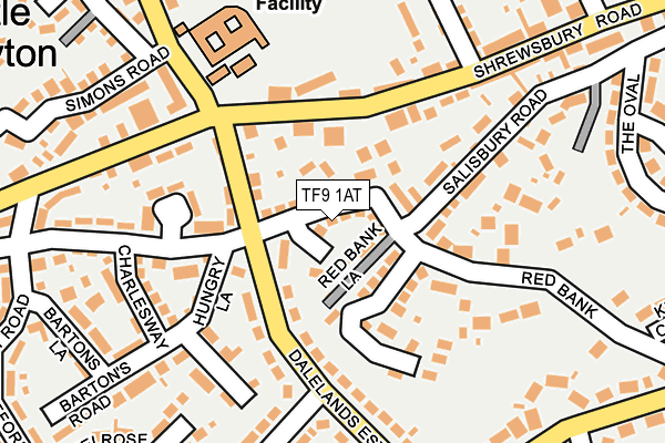 TF9 1AT map - OS OpenMap – Local (Ordnance Survey)