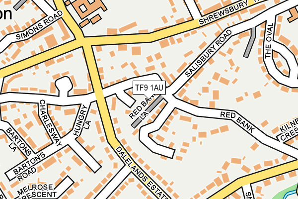 TF9 1AU map - OS OpenMap – Local (Ordnance Survey)
