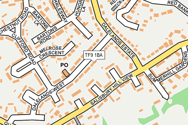 TF9 1BA map - OS OpenMap – Local (Ordnance Survey)