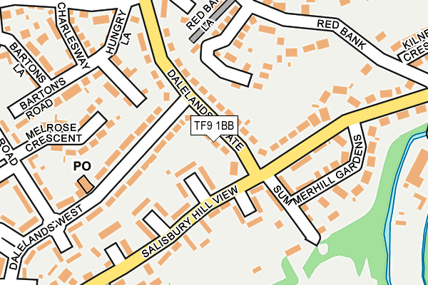 TF9 1BB map - OS OpenMap – Local (Ordnance Survey)