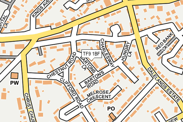 TF9 1BF map - OS OpenMap – Local (Ordnance Survey)