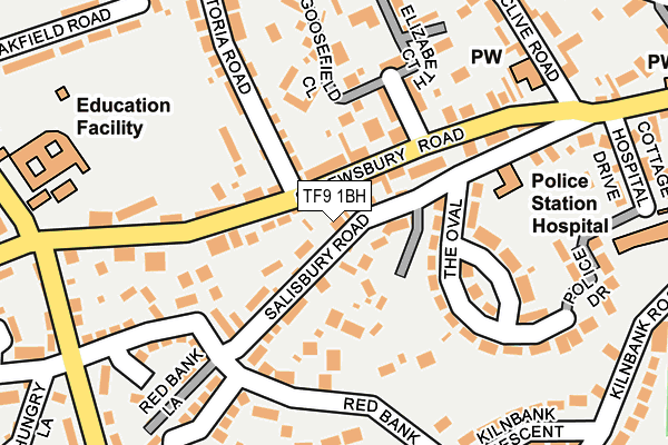 TF9 1BH map - OS OpenMap – Local (Ordnance Survey)