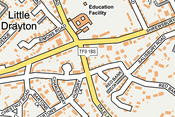 TF9 1BS map - OS OpenMap – Local (Ordnance Survey)