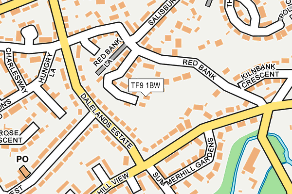 TF9 1BW map - OS OpenMap – Local (Ordnance Survey)