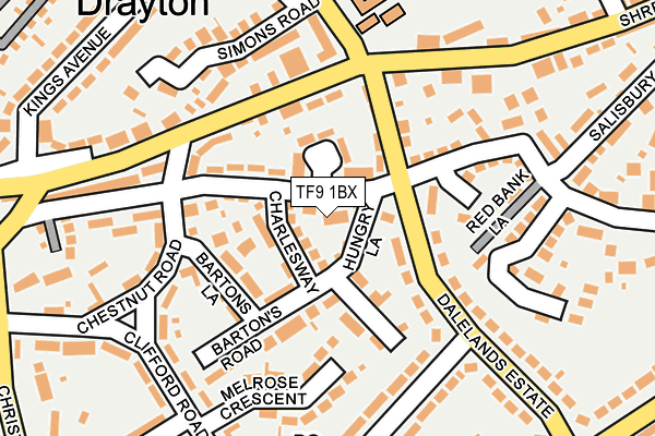 TF9 1BX map - OS OpenMap – Local (Ordnance Survey)