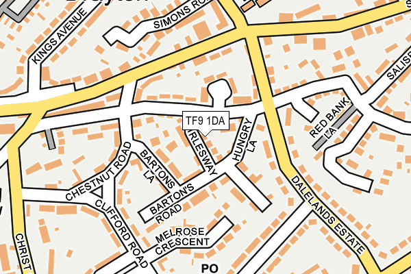 TF9 1DA map - OS OpenMap – Local (Ordnance Survey)