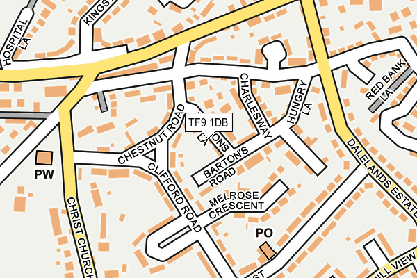 TF9 1DB map - OS OpenMap – Local (Ordnance Survey)