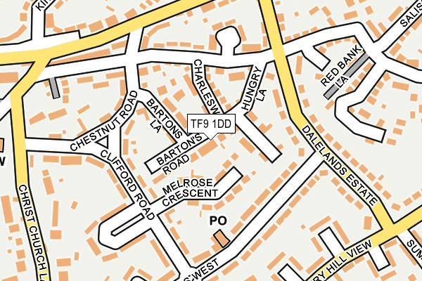 TF9 1DD map - OS OpenMap – Local (Ordnance Survey)