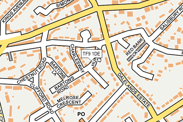 TF9 1DE map - OS OpenMap – Local (Ordnance Survey)