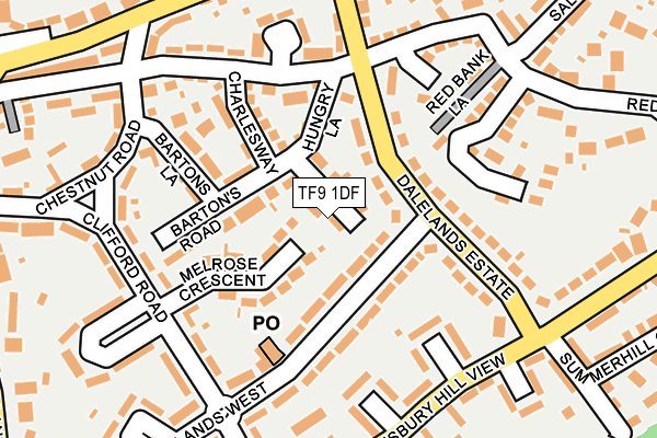 TF9 1DF map - OS OpenMap – Local (Ordnance Survey)