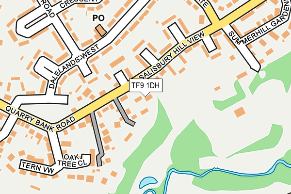 TF9 1DH map - OS OpenMap – Local (Ordnance Survey)