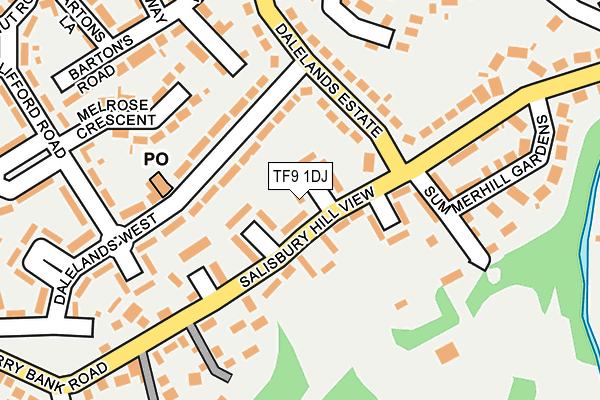 TF9 1DJ map - OS OpenMap – Local (Ordnance Survey)