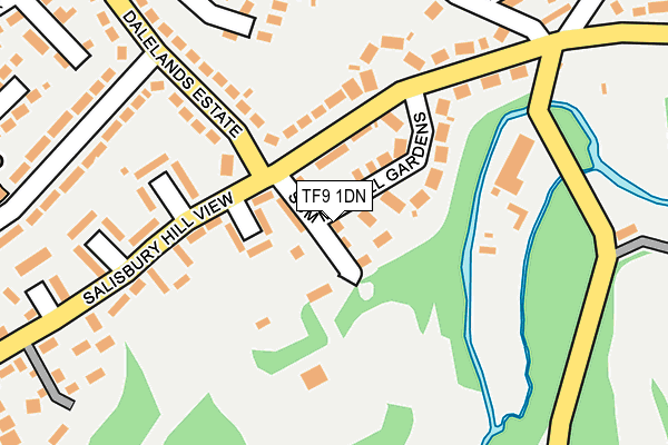 TF9 1DN map - OS OpenMap – Local (Ordnance Survey)