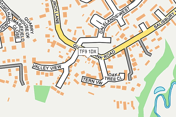 TF9 1DX map - OS OpenMap – Local (Ordnance Survey)