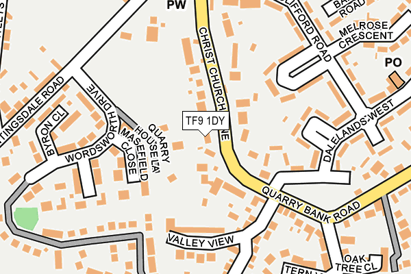 TF9 1DY map - OS OpenMap – Local (Ordnance Survey)