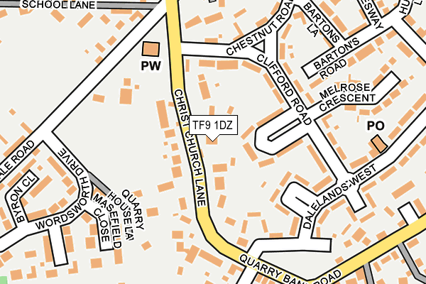 TF9 1DZ map - OS OpenMap – Local (Ordnance Survey)