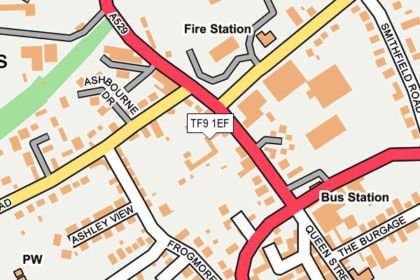 TF9 1EF map - OS OpenMap – Local (Ordnance Survey)