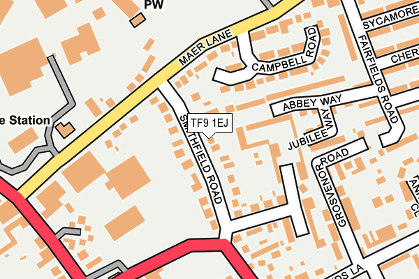 TF9 1EJ map - OS OpenMap – Local (Ordnance Survey)