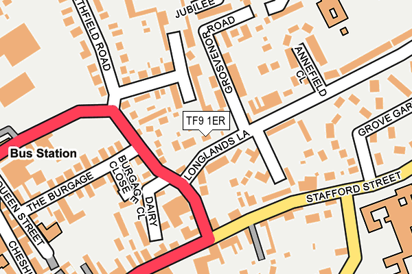 TF9 1ER map - OS OpenMap – Local (Ordnance Survey)