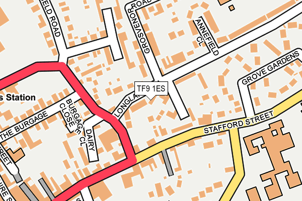 TF9 1ES map - OS OpenMap – Local (Ordnance Survey)