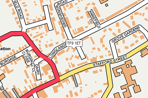 TF9 1ET map - OS OpenMap – Local (Ordnance Survey)