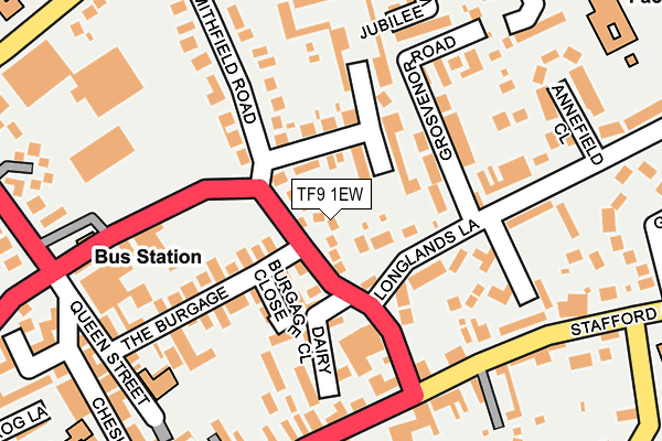 TF9 1EW map - OS OpenMap – Local (Ordnance Survey)
