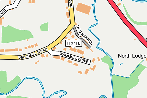 TF9 1FB map - OS OpenMap – Local (Ordnance Survey)