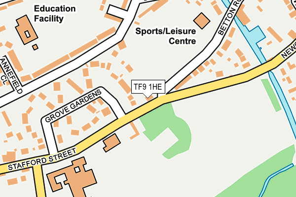 TF9 1HE map - OS OpenMap – Local (Ordnance Survey)