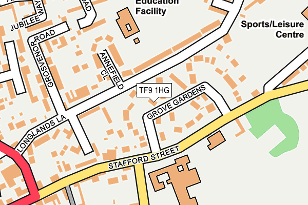 TF9 1HG map - OS OpenMap – Local (Ordnance Survey)