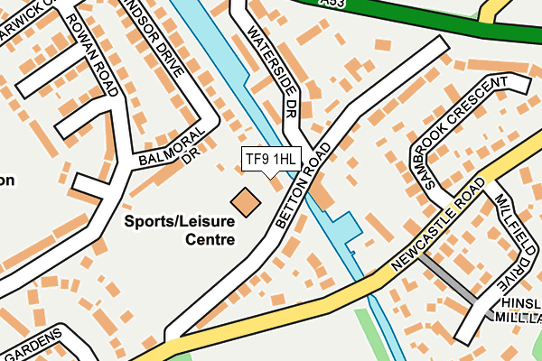 TF9 1HL map - OS OpenMap – Local (Ordnance Survey)