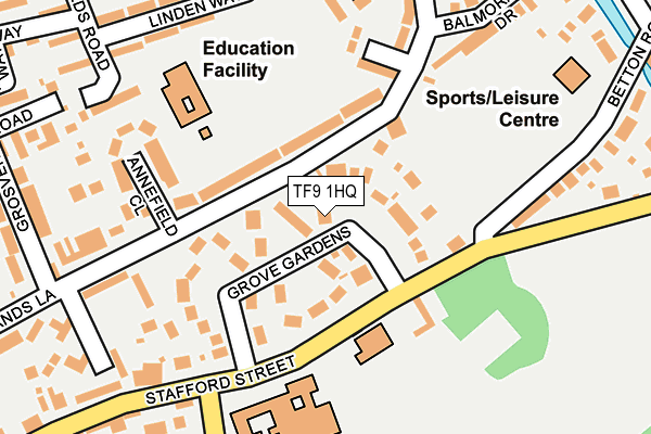 TF9 1HQ map - OS OpenMap – Local (Ordnance Survey)