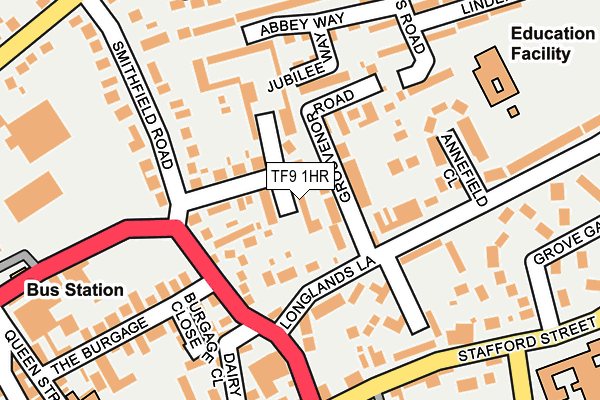 TF9 1HR map - OS OpenMap – Local (Ordnance Survey)