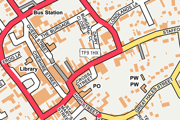Map of BEA TAVERNS LTD at local scale