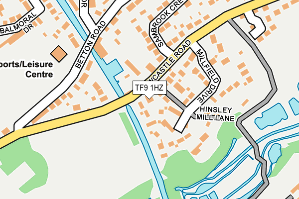 TF9 1HZ map - OS OpenMap – Local (Ordnance Survey)