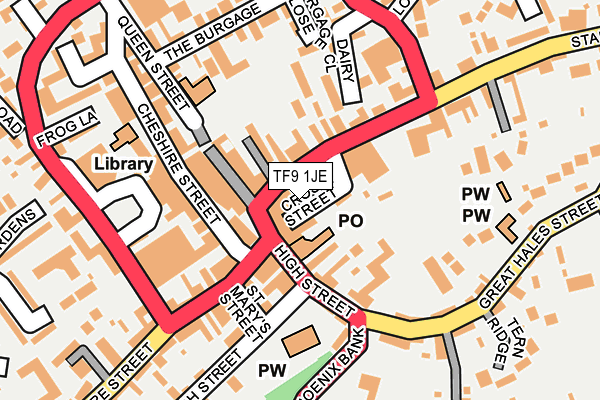 TF9 1JE map - OS OpenMap – Local (Ordnance Survey)