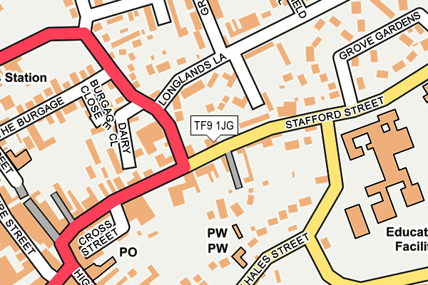 TF9 1JG map - OS OpenMap – Local (Ordnance Survey)