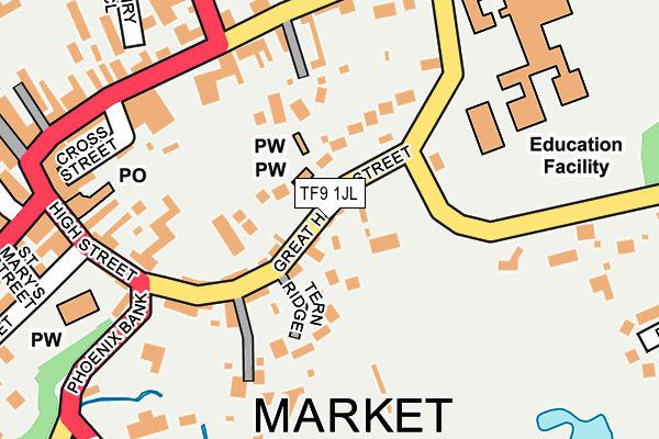 TF9 1JL map - OS OpenMap – Local (Ordnance Survey)