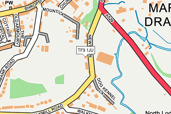 TF9 1JU map - OS OpenMap – Local (Ordnance Survey)
