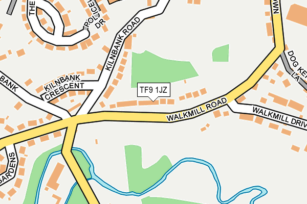TF9 1JZ map - OS OpenMap – Local (Ordnance Survey)
