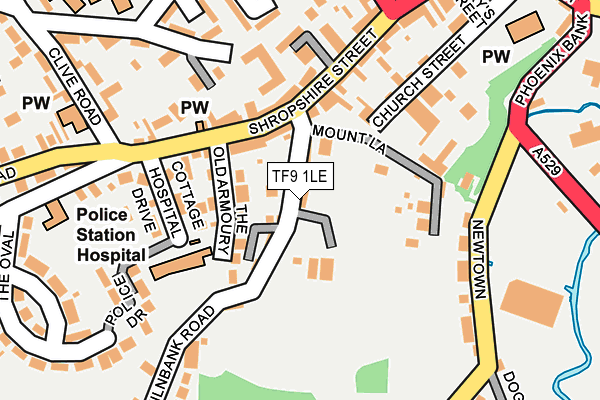 TF9 1LE map - OS OpenMap – Local (Ordnance Survey)