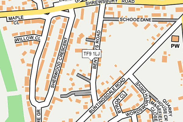 TF9 1LJ map - OS OpenMap – Local (Ordnance Survey)