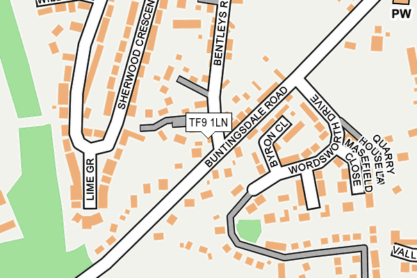TF9 1LN map - OS OpenMap – Local (Ordnance Survey)