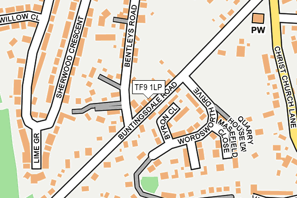 TF9 1LP map - OS OpenMap – Local (Ordnance Survey)