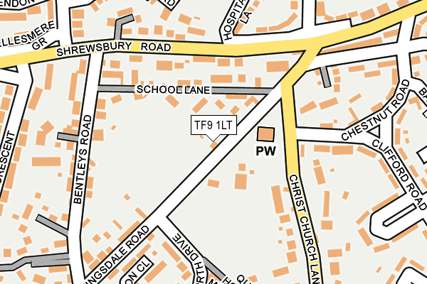 TF9 1LT map - OS OpenMap – Local (Ordnance Survey)